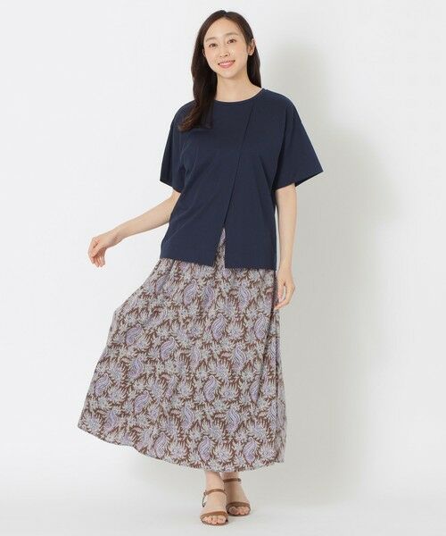 SANYO ESSENTIALS / サンヨーエッセンシャルズ カットソー | フロントクロスTシャツ | 詳細1