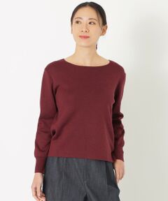 SANYO ESSENTIALS / サンヨーエッセンシャルズ ニット・セーター | 【ウォッシャブルシルク】ボートネックニット