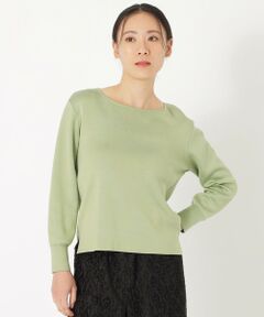 SANYO ESSENTIALS / サンヨーエッセンシャルズ ニット・セーター | 【ウォッシャブルシルク】ボートネックニット