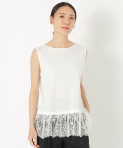 SANYO ESSENTIALS / サンヨーエッセンシャルズ カットソー | リバーレースコンビカットソー
