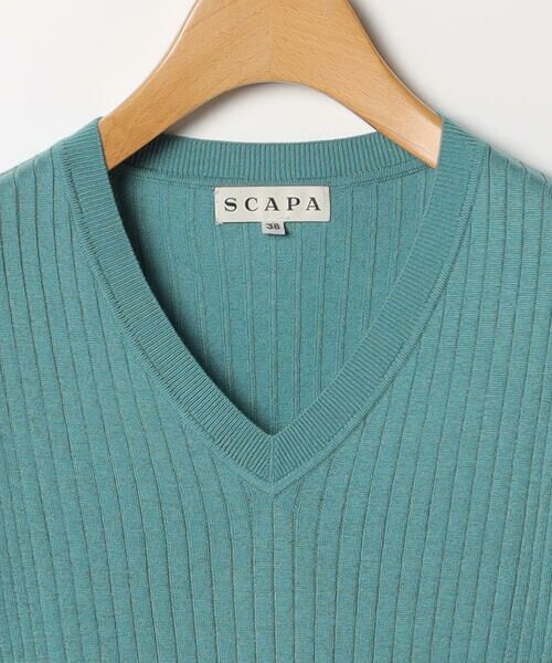 SCAPA Lサイズ / スキャパエルサイズ ニット・セーター | マーセライズＶネックニット | 詳細2