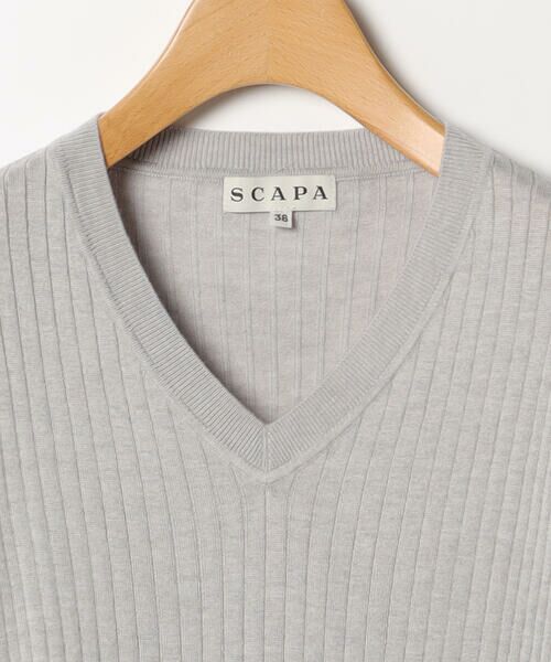 SCAPA Lサイズ / スキャパエルサイズ ニット・セーター | マーセライズＶネックニット | 詳細7