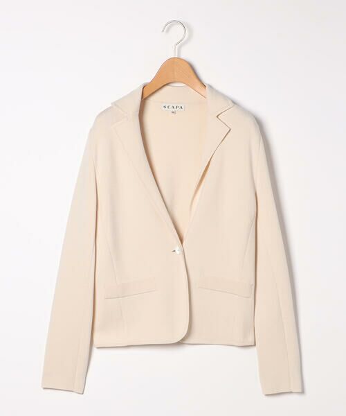 SCAPA Lサイズ/スキャパエルサイズ ストレッチミラノニット オフホワイト 44 SCAPA Lサイズ/スキャパエルサイズ ストレッチミラノニット オフホワイト 44