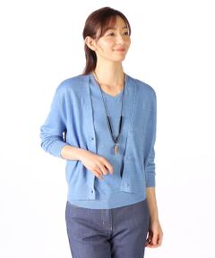 テンダーリネンニットカーディガン