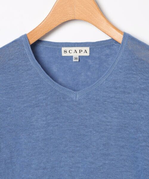 SCAPA Lサイズ / スキャパエルサイズ ニット・セーター | テンダーリネンＶネックニット | 詳細3