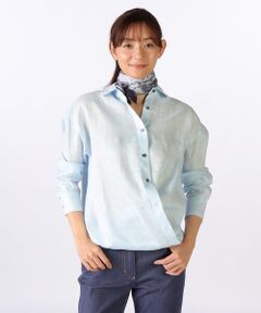 ウォッシュリネンシャツブラウス