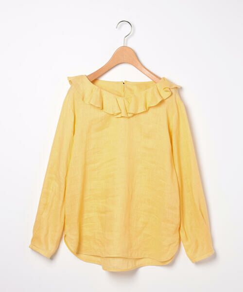 SCAPA Lサイズ / スキャパエルサイズ シャツ・ブラウス | ウォッシュリネンブラウス（イエロー）