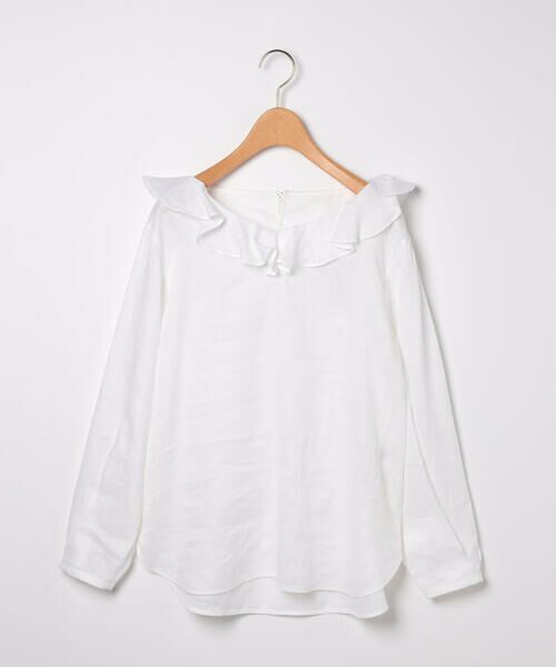 SCAPA Lサイズ / スキャパエルサイズ シャツ・ブラウス | ウォッシュリネンブラウス（ホワイト）