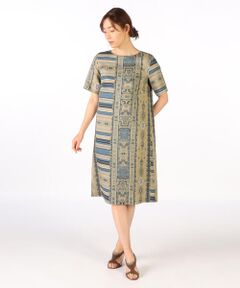 リネンサラサプリントワンピース