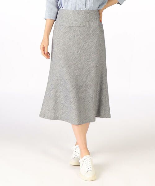 SCAPA Lサイズ / スキャパエルサイズ ミニ・ひざ丈スカート | リネンチドリスカート | 詳細1