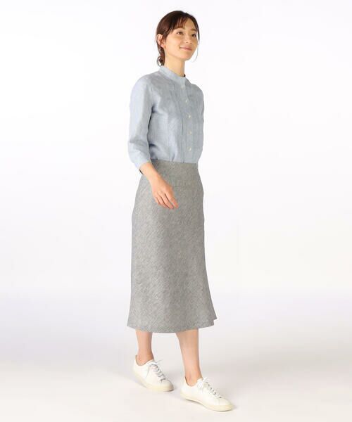 SCAPA Lサイズ / スキャパエルサイズ ミニ・ひざ丈スカート | リネンチドリスカート | 詳細3