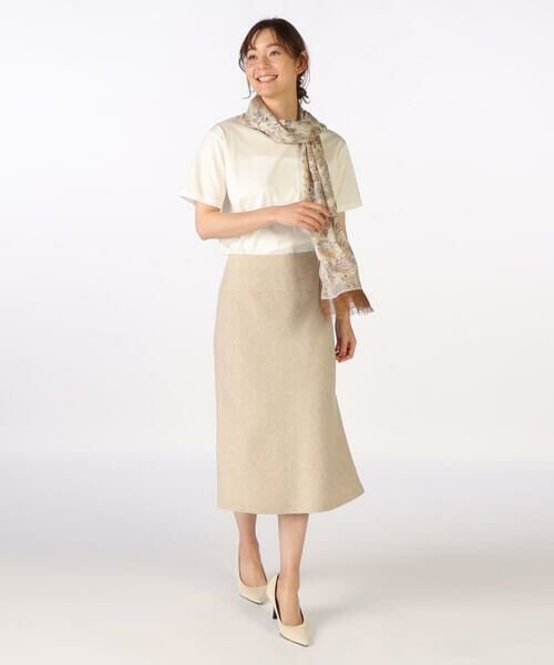 SCAPA Lサイズ / スキャパエルサイズ ミニ・ひざ丈スカート | リネンチドリスカート | 詳細6