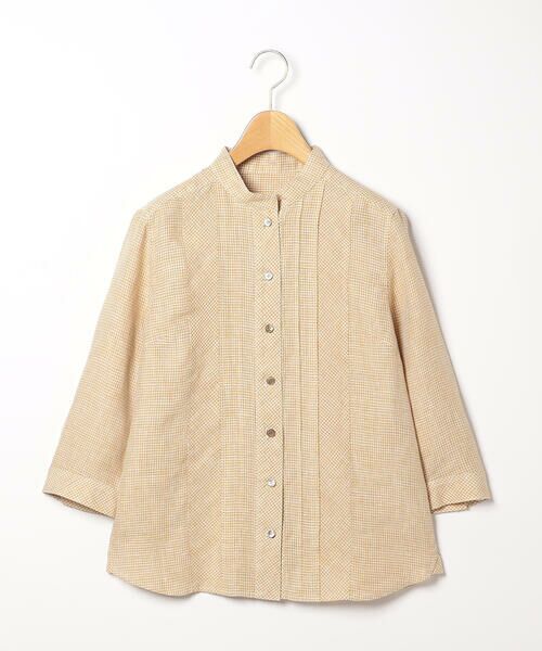 SCAPA Lサイズ / スキャパエルサイズ シャツ・ブラウス | コンチネンタルリネンブラウス（イエロー）