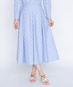 SCAPA Lサイズ / スキャパエルサイズ ミニ・ひざ丈スカート | コットンストライプスカート