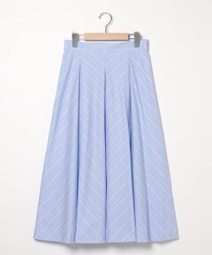 SCAPA Lサイズ / スキャパエルサイズ ミニ・ひざ丈スカート | コットンストライプスカート