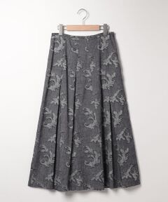 SCAPA Lサイズ / スキャパエルサイズ ミニ・ひざ丈スカート | リネンコットンジャカードスカート