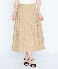 SCAPA Lサイズ / スキャパエルサイズ ミニ・ひざ丈スカート | リネンコットンジャカードスカート