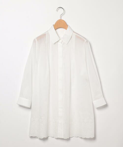 SCAPA Lサイズ / スキャパエルサイズ シャツ・ブラウス | エンブロエンブロチュニックブラウス（ホワイト）