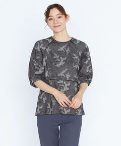 SCAPA Lサイズ / スキャパエルサイズ シャツ・ブラウス | リネンコットンジャカードブラウス