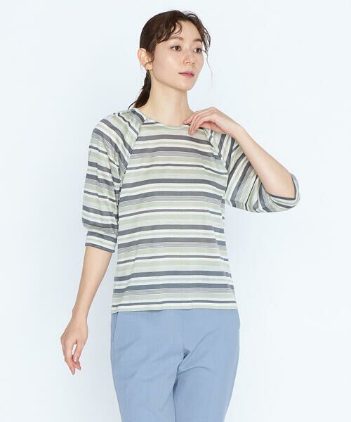 SCAPA Lサイズ / スキャパエルサイズ カットソー | トリニティボーダーラグランカットソー | 詳細14