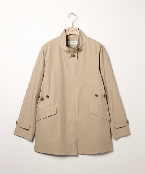 SCAPA Lサイズ / スキャパエルサイズ トレンチコート | シルキーシャンブレーコート | 詳細11