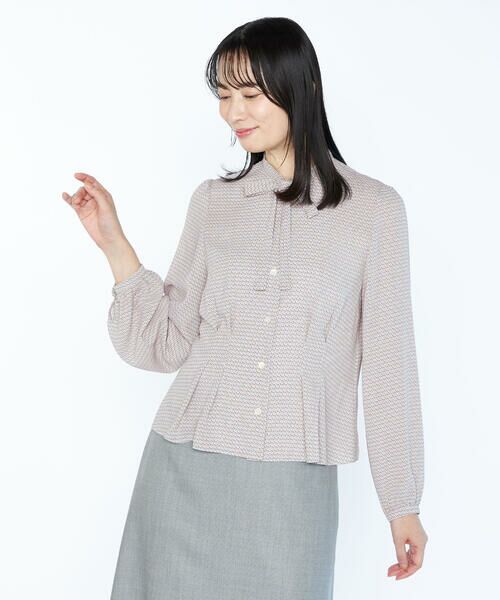 SCAPA Lサイズ / スキャパエルサイズ シャツ・ブラウス | ジオメトリック長袖ブラウス | 詳細1