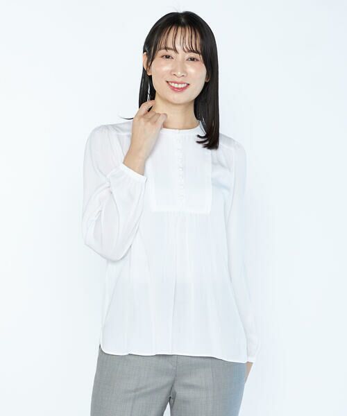 SCAPA Lサイズ / スキャパエルサイズ シャツ・ブラウス | パウダリードビーブラウス（ホワイト）