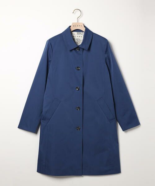 SCAPA Lサイズ/スキャパエルサイズ マットストレッチステンカラーコート ブルー 46 SCAPA Lサイズ/スキャパエルサイズ マットストレッチステンカラーコート ブルー 46