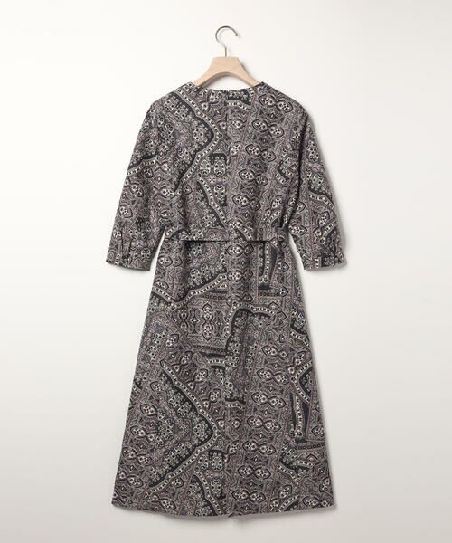 SCAPA Lサイズ / スキャパエルサイズ ドレス | ジャカードサラサ六分袖ワンピース | 詳細1
