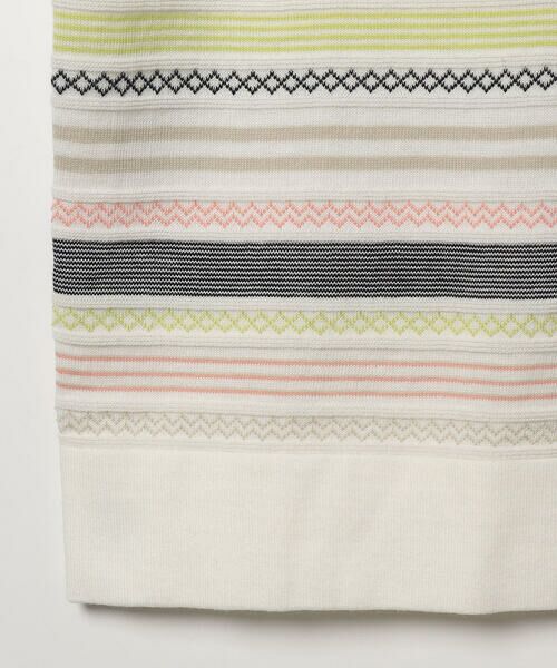 SCAPA Lサイズ / スキャパエルサイズ ニット・セーター | ジャカードボーダー八分袖ニット | 詳細10