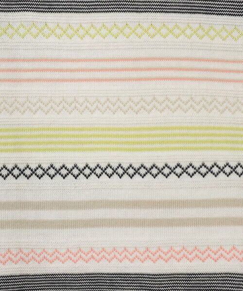 SCAPA Lサイズ / スキャパエルサイズ ニット・セーター | ジャカードボーダー八分袖ニット | 詳細11