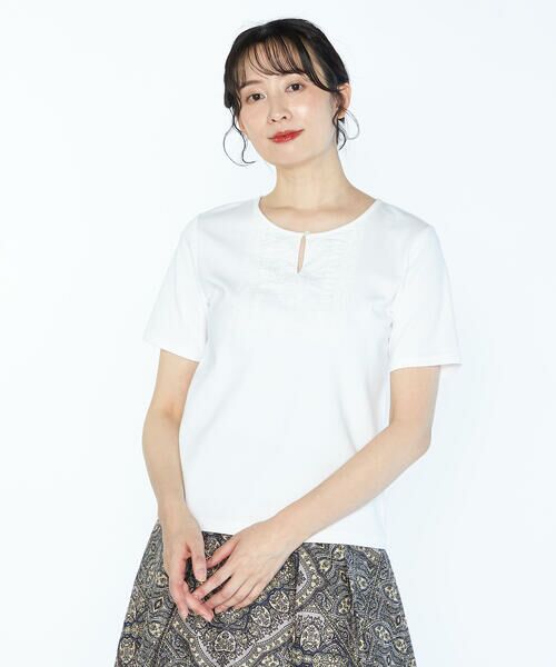 SCAPA Lサイズ / スキャパエルサイズ カットソー | エンブロコンビジャージプルオーバーカットソー（ホワイト）