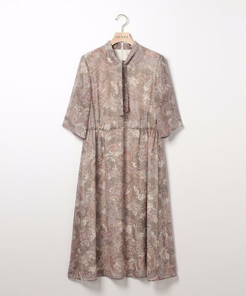 SCAPA Lサイズ / スキャパエルサイズ ドレス | サラサペーズリーワンピース | 詳細9