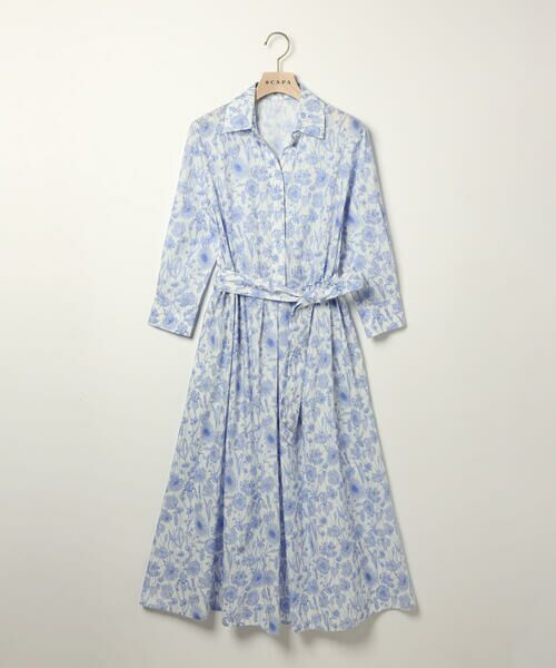 SCAPA Lサイズ / スキャパエルサイズ ドレス | Ｌｉｂｅｒｔｙ　Ｐｒｉｎｔモノフラワーワンピース | 詳細3