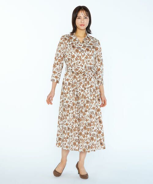 SCAPA Lサイズ / スキャパエルサイズ ドレス | Ｌｉｂｅｒｔｙ　Ｐｒｉｎｔモノフラワーワンピース | 詳細14