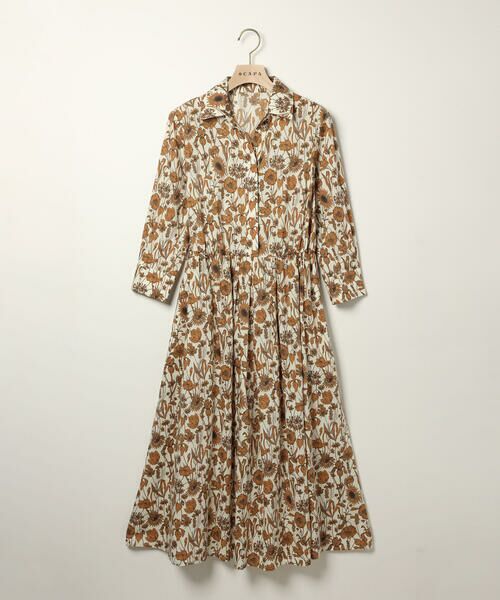 SCAPA Lサイズ / スキャパエルサイズ ドレス | Ｌｉｂｅｒｔｙ　Ｐｒｉｎｔモノフラワーワンピース | 詳細6