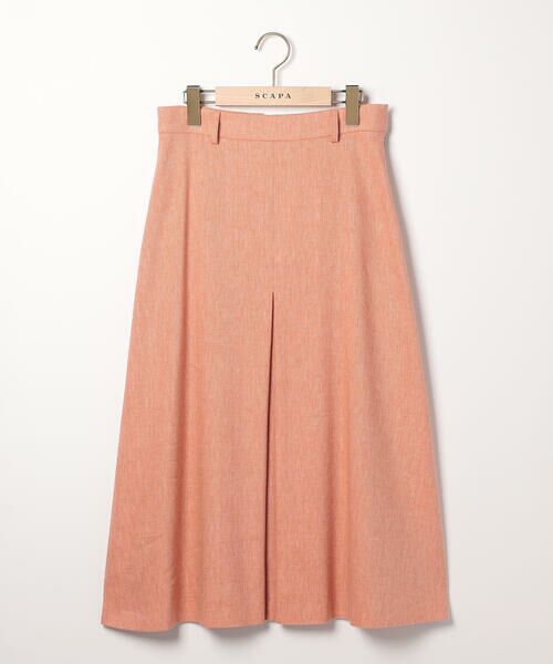 SCAPA Lサイズ/スキャパエルサイズ リネンコットンストレッチスカート オレンジ 46 SCAPA Lサイズ/スキャパエルサイズ リネンコットンストレッチスカート オレンジ 46