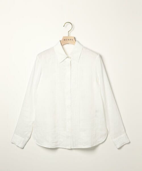 SCAPA Lサイズ / スキャパエルサイズ シャツ・ブラウス | フロレンスリネンブラウス（ホワイト）