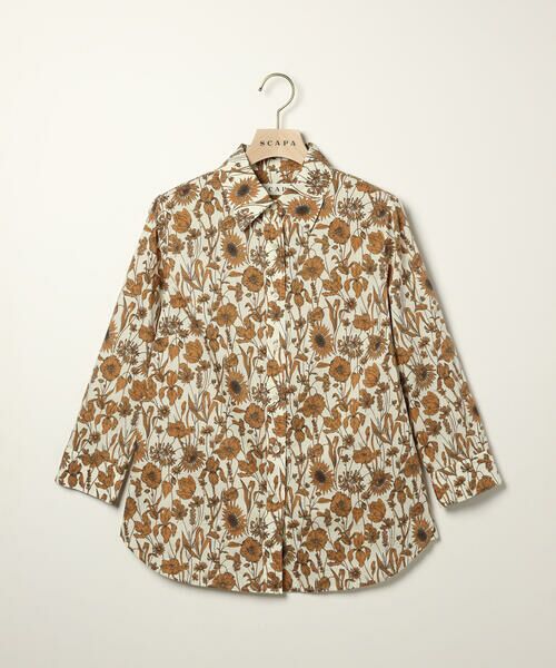 Liberty Printモノフラワーシャツブラウス Liberty Printモノフラワーシャツブラウス - メルカリ