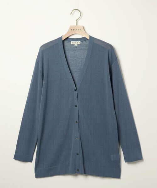 SCAPA Lサイズ / スキャパエルサイズ ニット・セーター | シアーハイゲージニットロングカーディガン | 詳細4