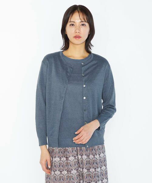 SCAPA Lサイズ / スキャパエルサイズ ニット・セーター | ハイゲージリネンニットカーディガン | 詳細2