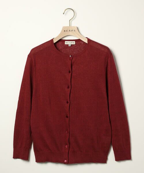 SCAPA Lサイズ / スキャパエルサイズ ニット・セーター | ハイゲージリネンニットカーディガン | 詳細6
