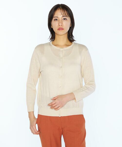 SCAPA Lサイズ / スキャパエルサイズ ニット・セーター | ハイゲージリネンニットカーディガン | 詳細9