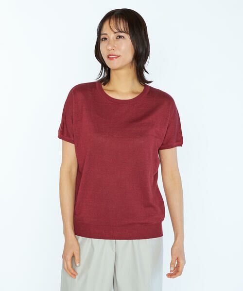 SCAPA Lサイズ / スキャパエルサイズ ニット・セーター | ハイゲージリネンニット半袖プルオーバー | 詳細8