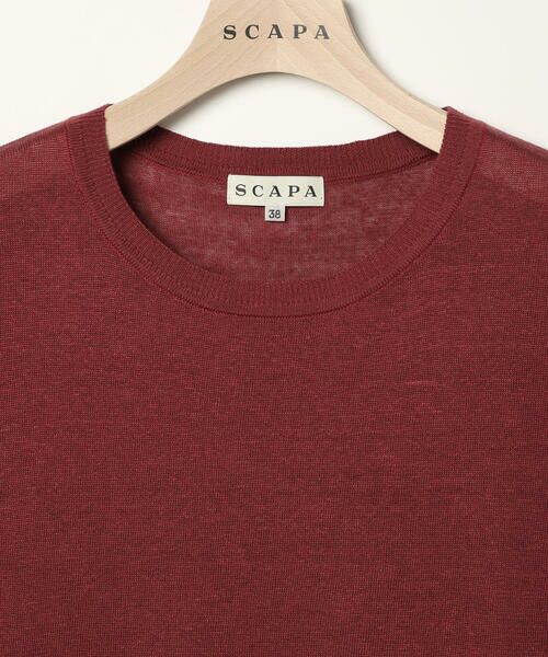 SCAPA Lサイズ / スキャパエルサイズ ニット・セーター | ハイゲージリネンニット半袖プルオーバー | 詳細4