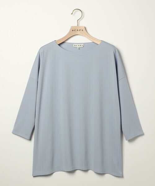 SCAPA Lサイズ/スキャパエルサイズ カミールチュニックカットソー ライトブルー 44 SCAPA Lサイズ/スキャパエルサイズ カミールチュニックカットソー ライトブルー 44