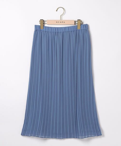 SCAPA Lサイズ / スキャパエルサイズ ミニ・ひざ丈スカート | エアリーシフォンスカート（ライトブルー）