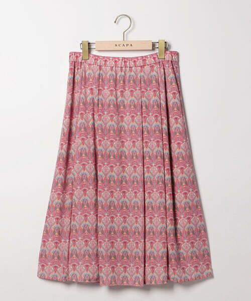 SCAPA Lサイズ / スキャパエルサイズ ミニ・ひざ丈スカート | Liberty Printアイアンスカート（レッド）
