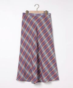 SCAPA Lサイズ / スキャパエルサイズ ミニ・ひざ丈スカート | リネンチェックスカート