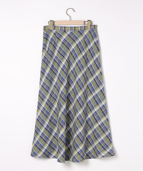 SCAPA Lサイズ / スキャパエルサイズ ミニ・ひざ丈スカート | リネンチェックスカート | 詳細1